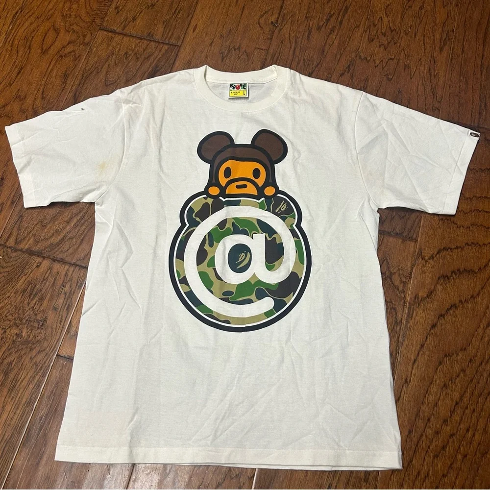 BAPE x Medicom Toy ABC Camo Be@r Milo On Bape Tee - Picture 1 of 7